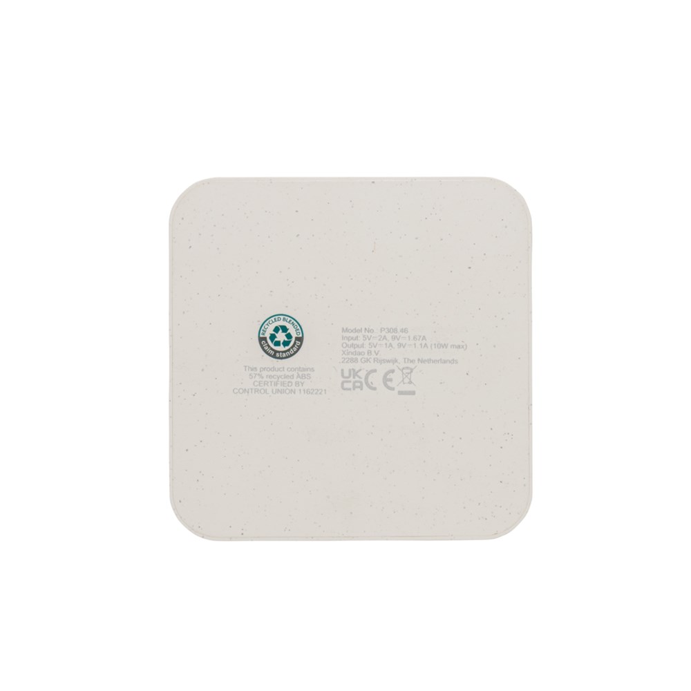 RCS recycled plastic 10W Wireless charger with USB Ports