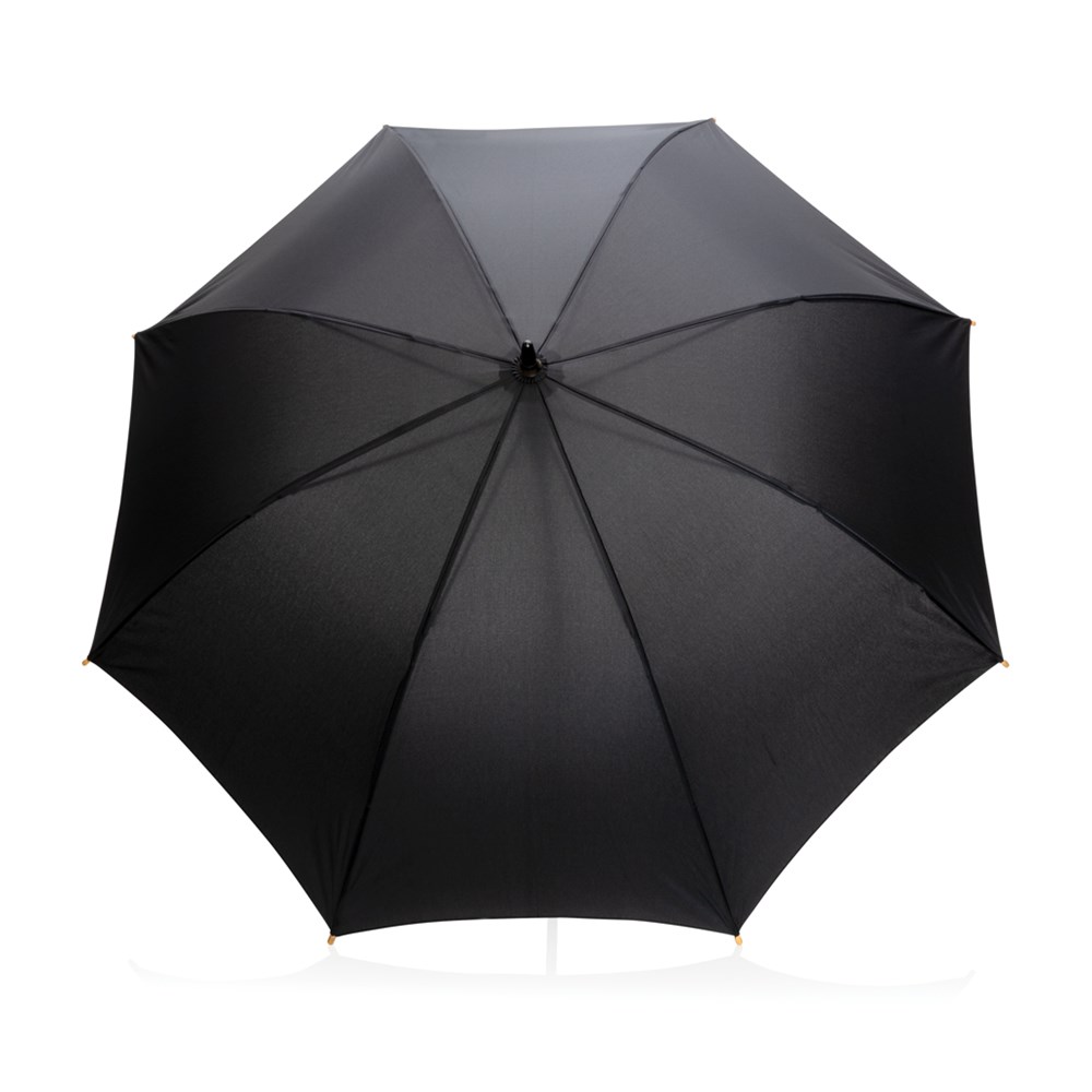 23" Impact AWARE™ RPET 190T auto open bamboo umbrella