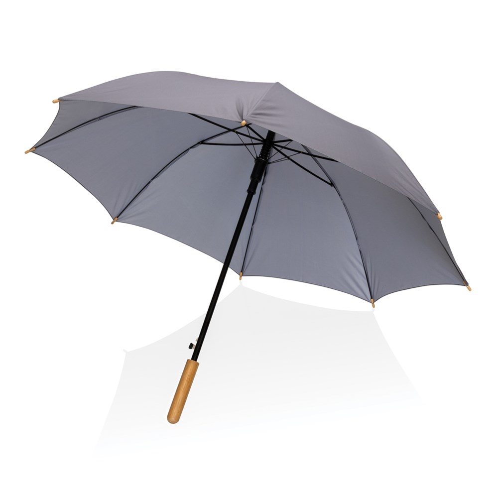 23" Impact AWARE™ RPET 190T auto open bamboo umbrella