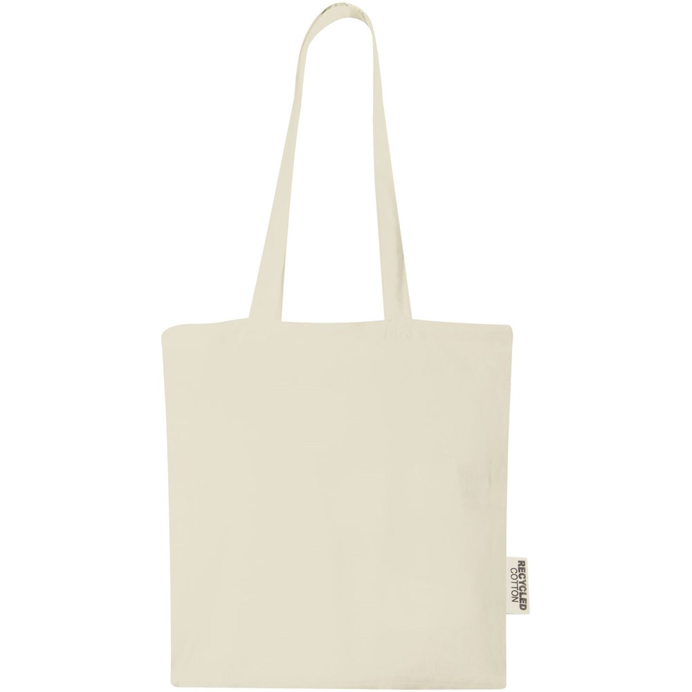 Madras 140 g/m2 GRS recycled cotton tote bag 7L