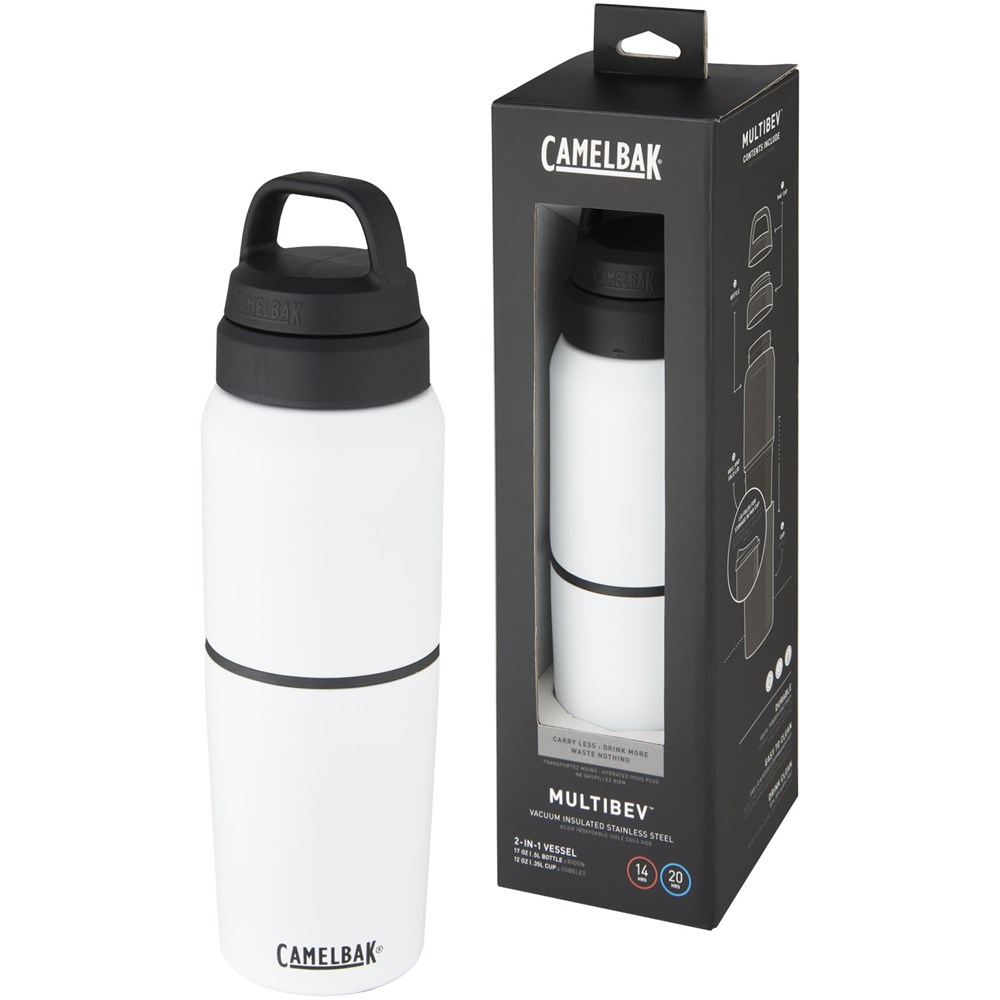 Bouteille MultiBev de 500 ml en acier inoxydable à isolation sous vide et gobelet de 350 ml