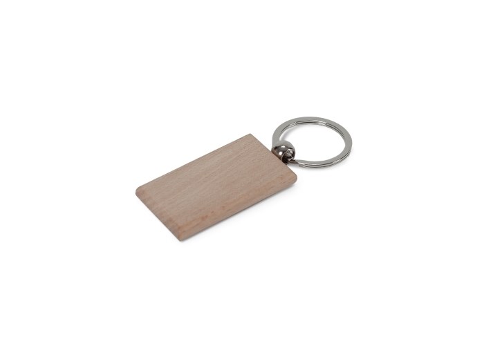 Sleutelhanger hout rechthoekig